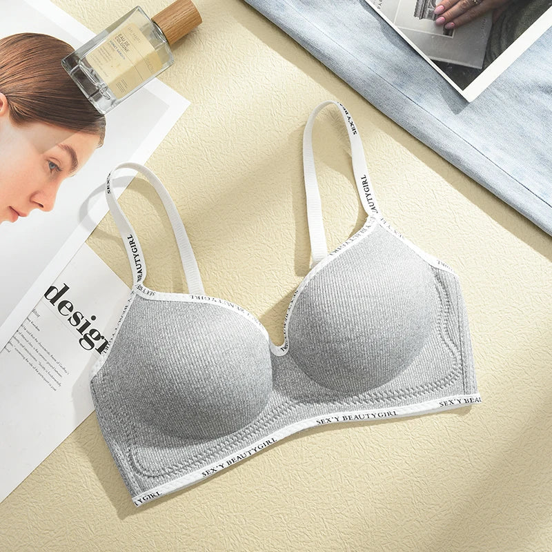 FINETOO Women Underwear Small Chest Sexy Push Up Lingerie Seamless Bra for Women Comfortable Everyday Bra Thick Bralette 32-38AB