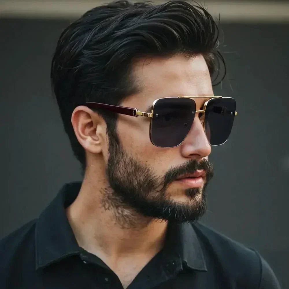 New Square Sunglasses For Men Vintage Outdoor Sunglasses Oculos Designer Wooden Glasses Sunscreen Sun Lentes Dropshipping Gafas