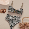 Sexy High Waist Ruffles Bikinis Bandeau Swimwear Women 2025 New Ribbed Women's Swimsuits Bathing Suit Solid Brazilian biquini