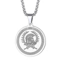 Mens Ancient Greek God Spartan Warrior Pendant Gladiator Necklace Women Mythology Spartan Helmet Charm Neck Chain Amulet Jewelry