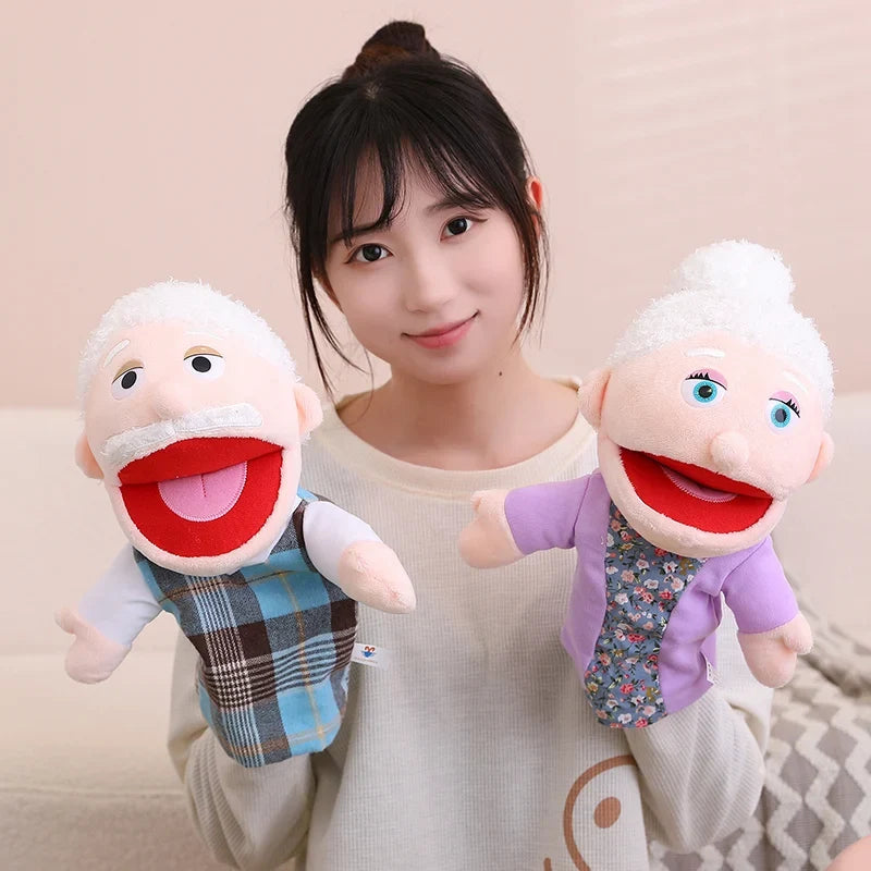 28-33cm Kids Plush Finger and Hand Puppets, Role Play Bedtime Story Toys for Boys and Girls