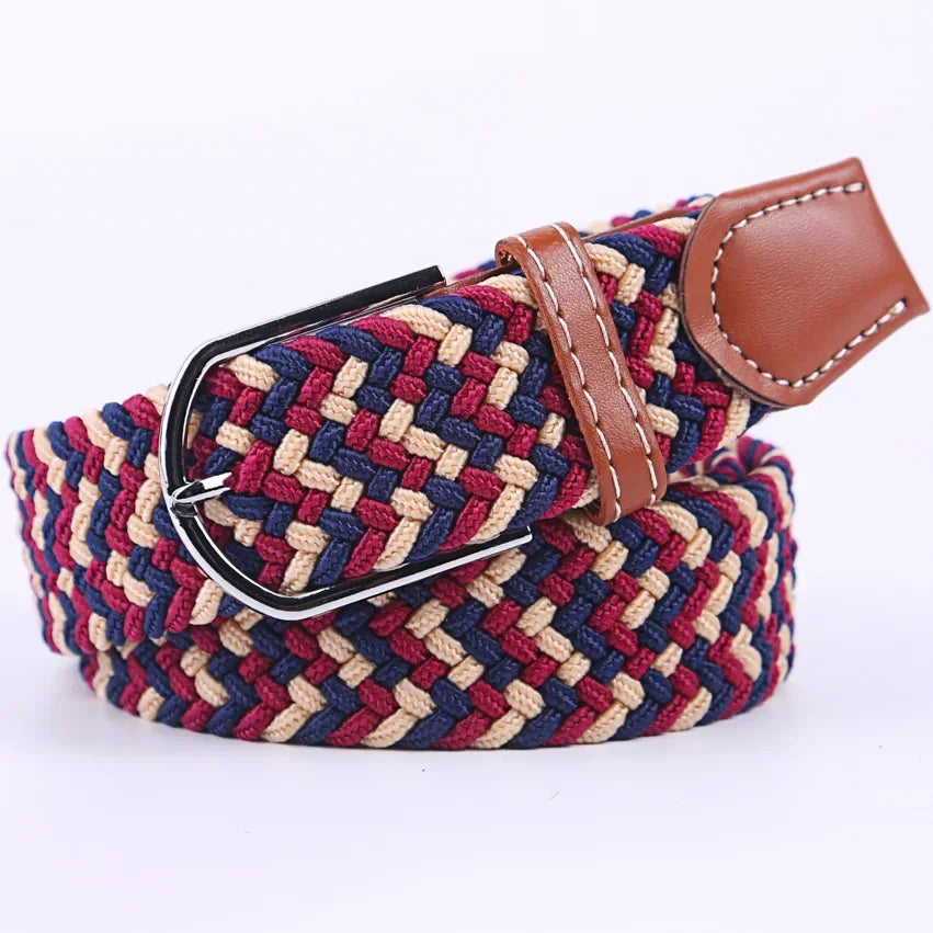 Stretch Braided Woven Belt, Unisex, Many Colors