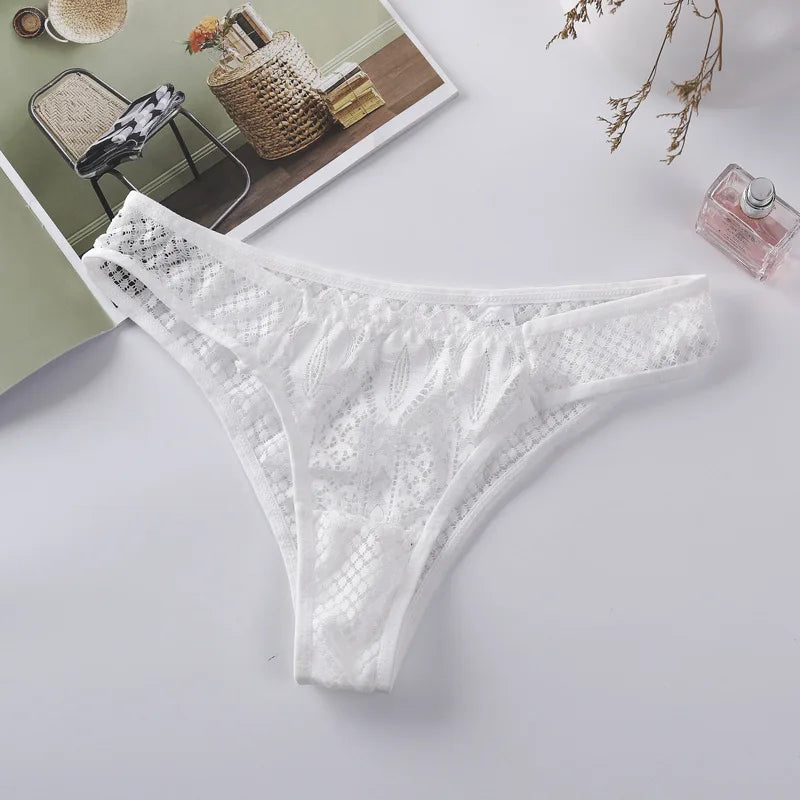 Sexy Sheer Lace Transparent Female Underwear Mesh Hook Briefs Low Waist Seamless Underpants Lingerie for Women Calzones Mujer