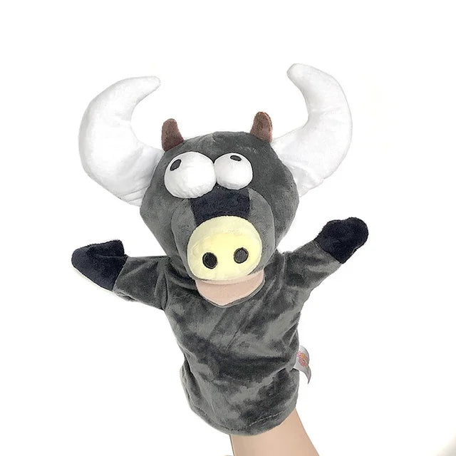Soft Plush Horse Hand and Finger Puppet, Cartoon Toy for Kids Party Decoration