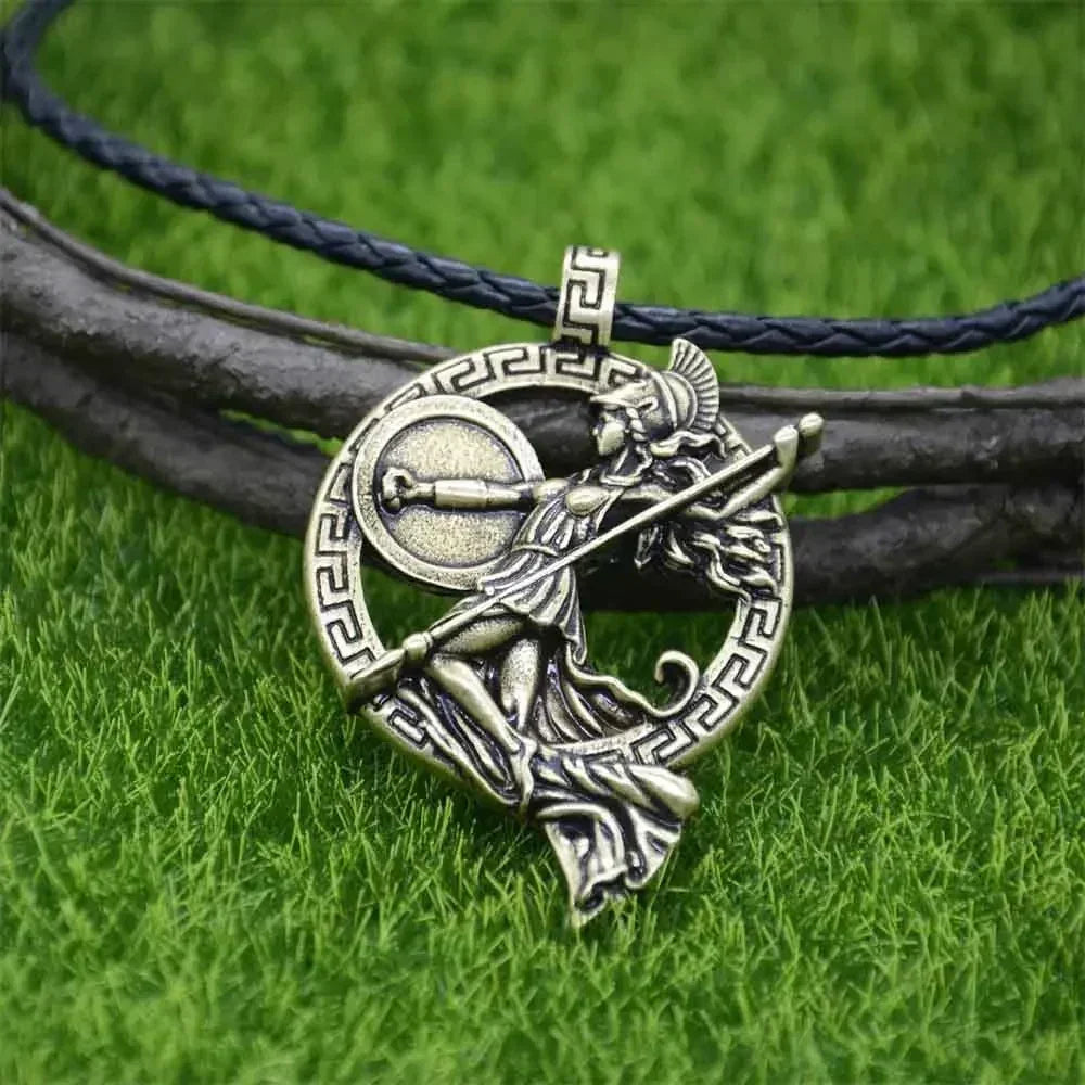 Nostalgia Greek Goddess Roman Mythology Warrior Goddess Minerva Athena Pendant Gothic Necklace For Women Jewelry Accessories