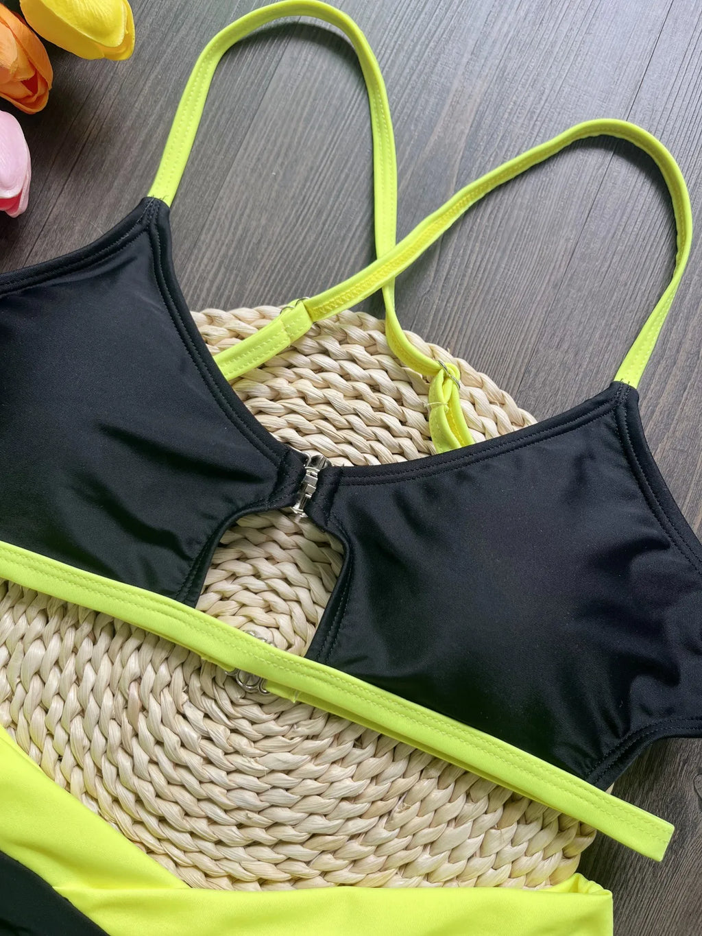 RUOTONSEPT Sexy Solid Splicing Bikini Set Women's Swimsuit Two-piece Triangle Thong Swimwear Bathing Suit Brazilian Biquinis