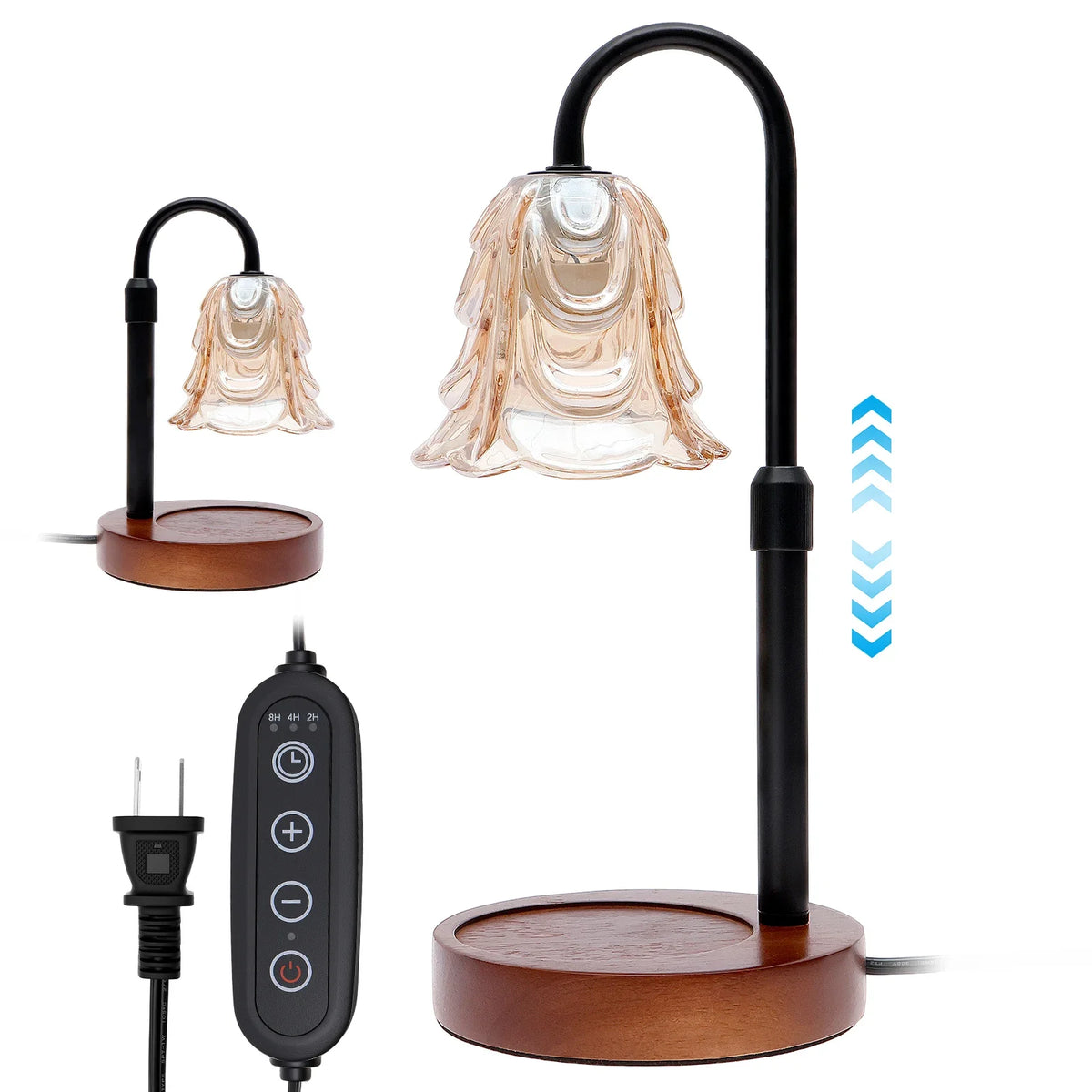 Flower Candle Warmer Lamp with Timer, 4-Speed Dimmer - Style C
