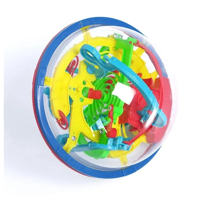 3D Maze Ball Puzzle Toy – 4.7 in (12 cm) Gravity Labyrinth Sphere, Brain-Training Maze Game for Kids & Adults