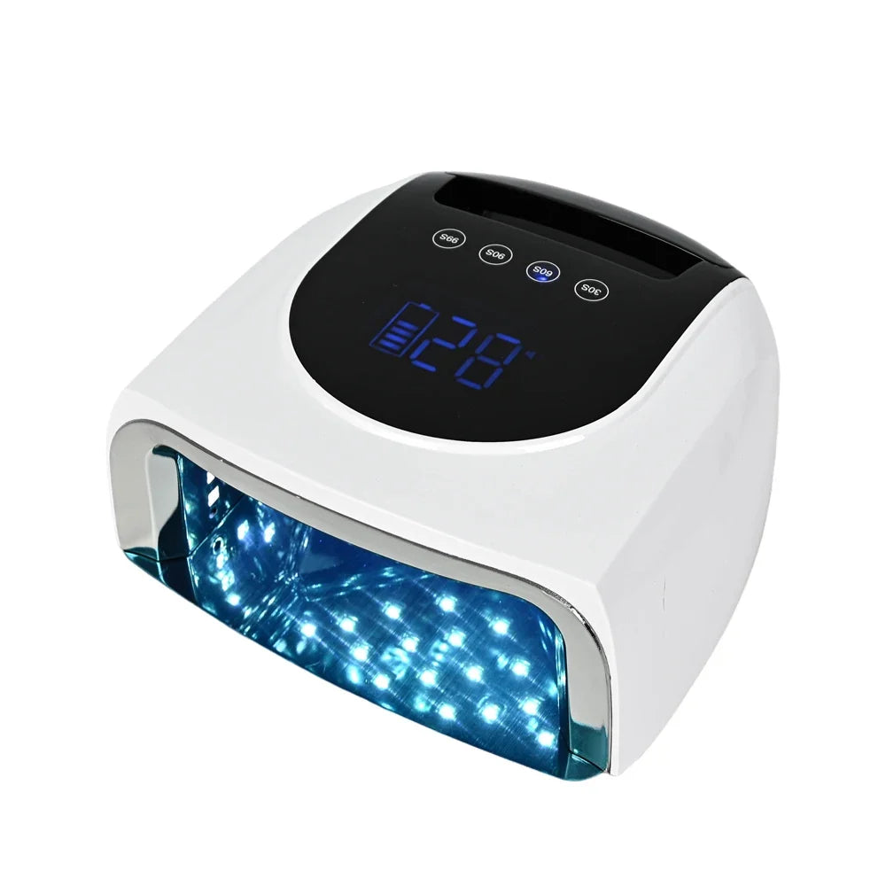 Rechargeable 96W Nail Lamp with Mirror Reflective Base Gel Polish Dryer Manicure Machine UV Light for Nails Nail UV LED Lamp