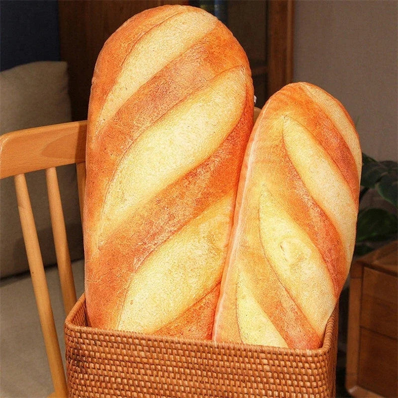 3D Bread Plush Pillow – Toast Food Cushion