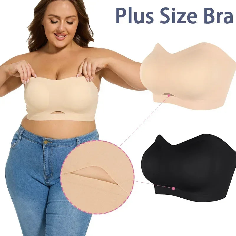 Push Up Bra for Woman Sexy Plus Size Bras Soft Breathable Wire Free Underwear Anti-slip Seamless Removable Strap&Cup Lingerie