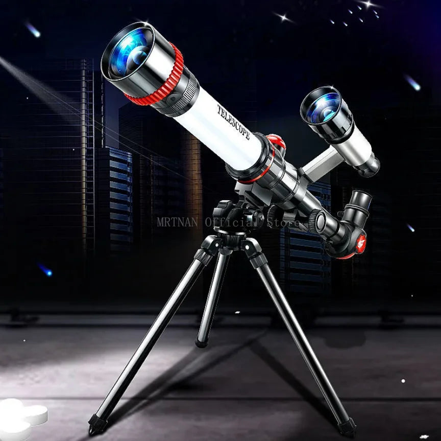 Portable Refracting Telescope for Kids 20x/30x/40x Magnification 25mm (1.0 in) Objective HD Moon & Planet Observation