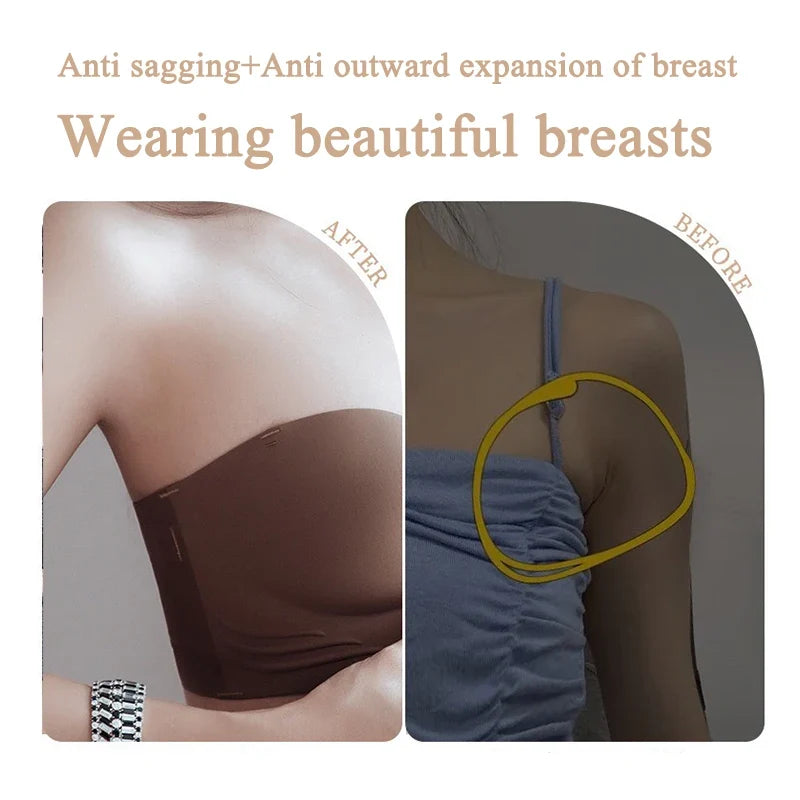 FINETOO Front Closure Sexy Push Up Bra Women Invisible Bras Underwear Lingerie For Female Brassiere Strapless Seamless Bralette