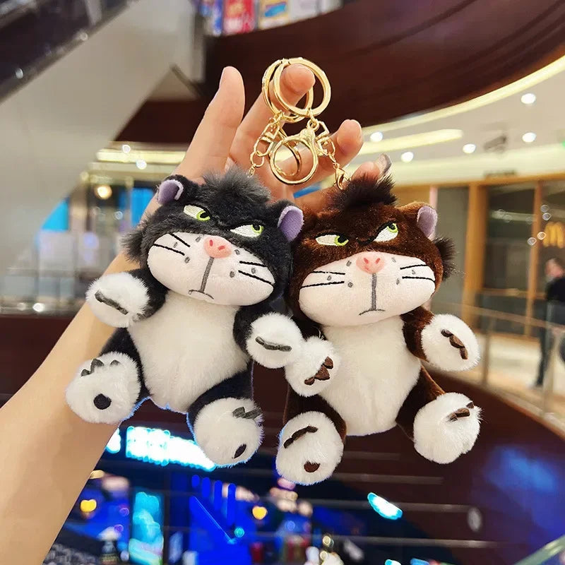 Cartoon Cute Lucifer Cat Plush Keychain, Soft Stuffed Doll Bag Pendant Gift