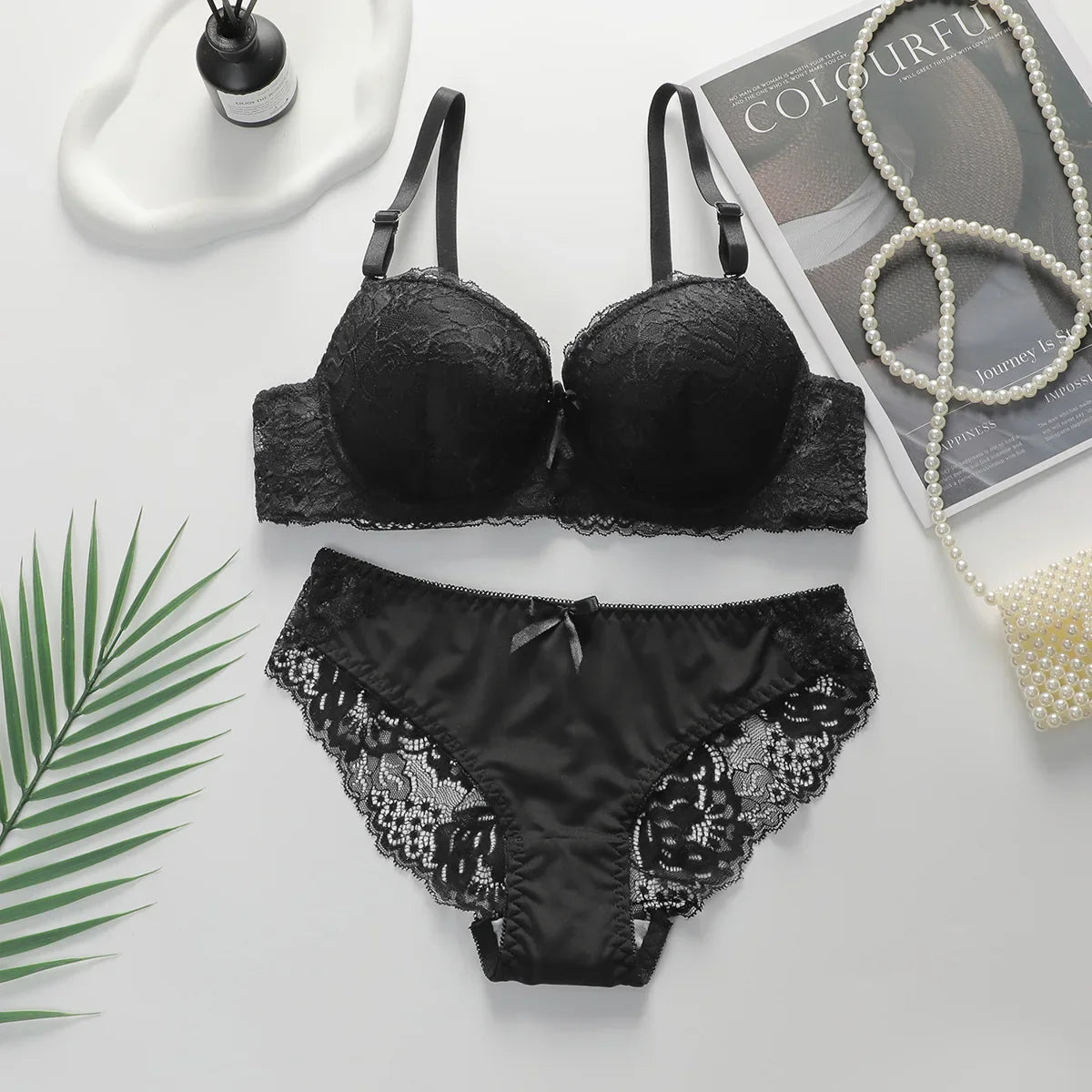 Bra and Panty Set Women's Lace Underwear Ensemble Sexy De Lingerie Femmes Sexy’ Hot Lingeries Sets for Women Sexyfemme Girl