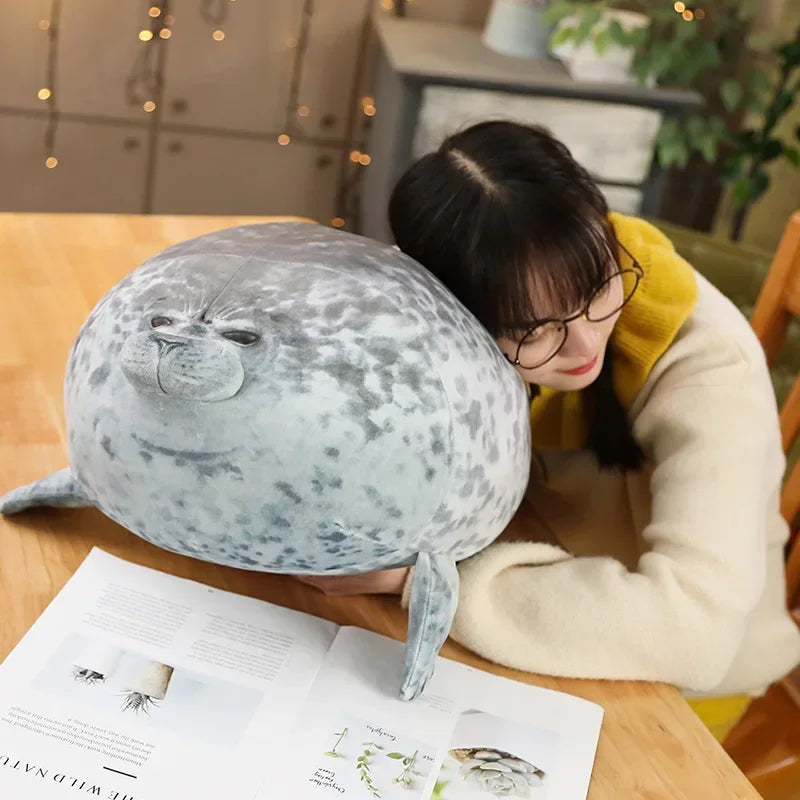3D Sea Lion Plush Throw Pillow Soft Stuffed Toy