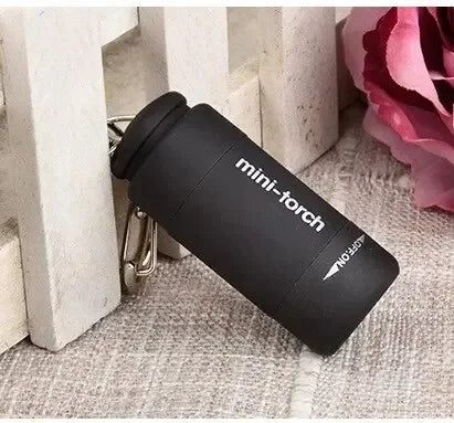 Led micro pocket flashlight portable USB rechargeable keychain flashlight waterproof home Outdoor Hiking Camping flashlight