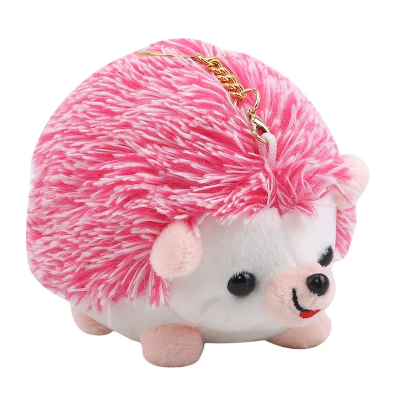 Cute Hedgehog Plush Keychain, Cartoon Car Keyring and Bag Accessory for Girls and Women