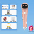 Kids low-temperature 3D printing pen kit in pink with PCL filament rolls