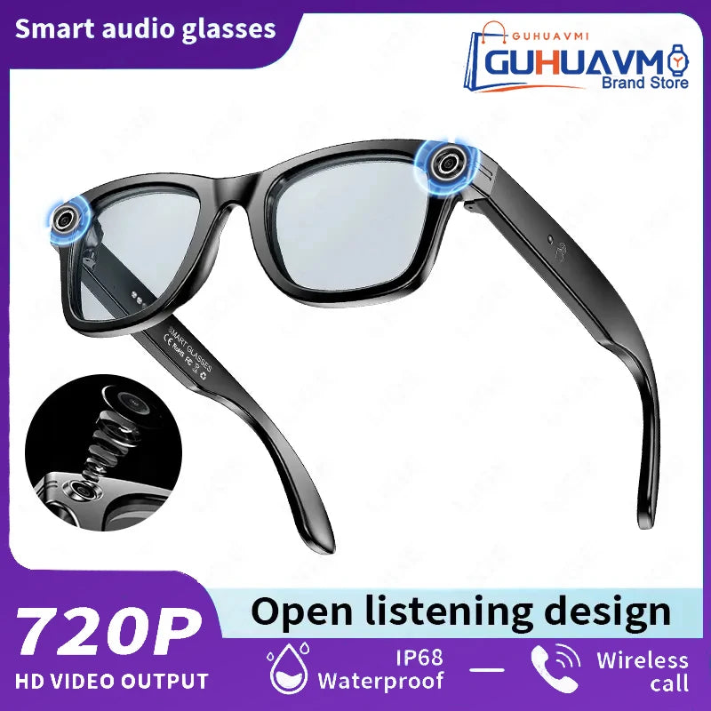 AI smart glasses with 8MP camera — Play blue light lens style