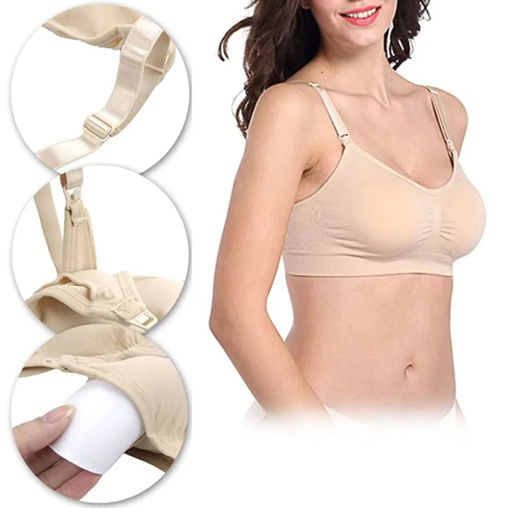 Maternity Bras Wirefree Nursing Bra Pregnancy Clothes Prevent Sagging Breastfeeding Women's Breathable lactancia Bra