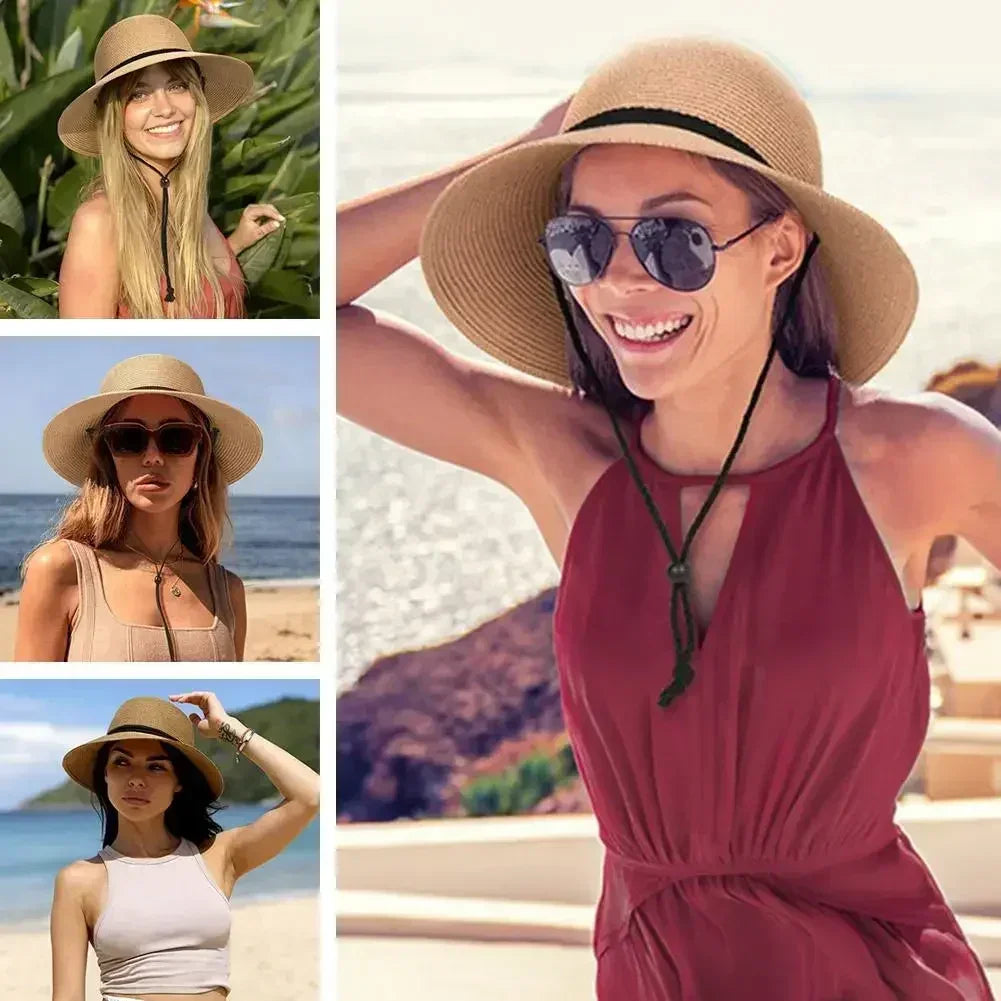 2025 Fashion Korean Version Women's Beach Summer Sun Hat Travel Breathable Beach Sunshade Sun Hat Dome Basin Hat