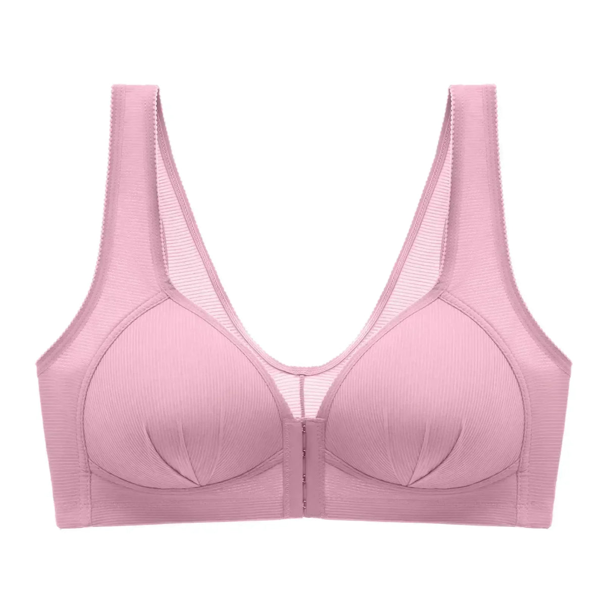 WTEMPO Plus Size Thin Non-steel Ring Front Buckle Cotton Bra Gathered Comfortable Underwear Soft Collection lingerie