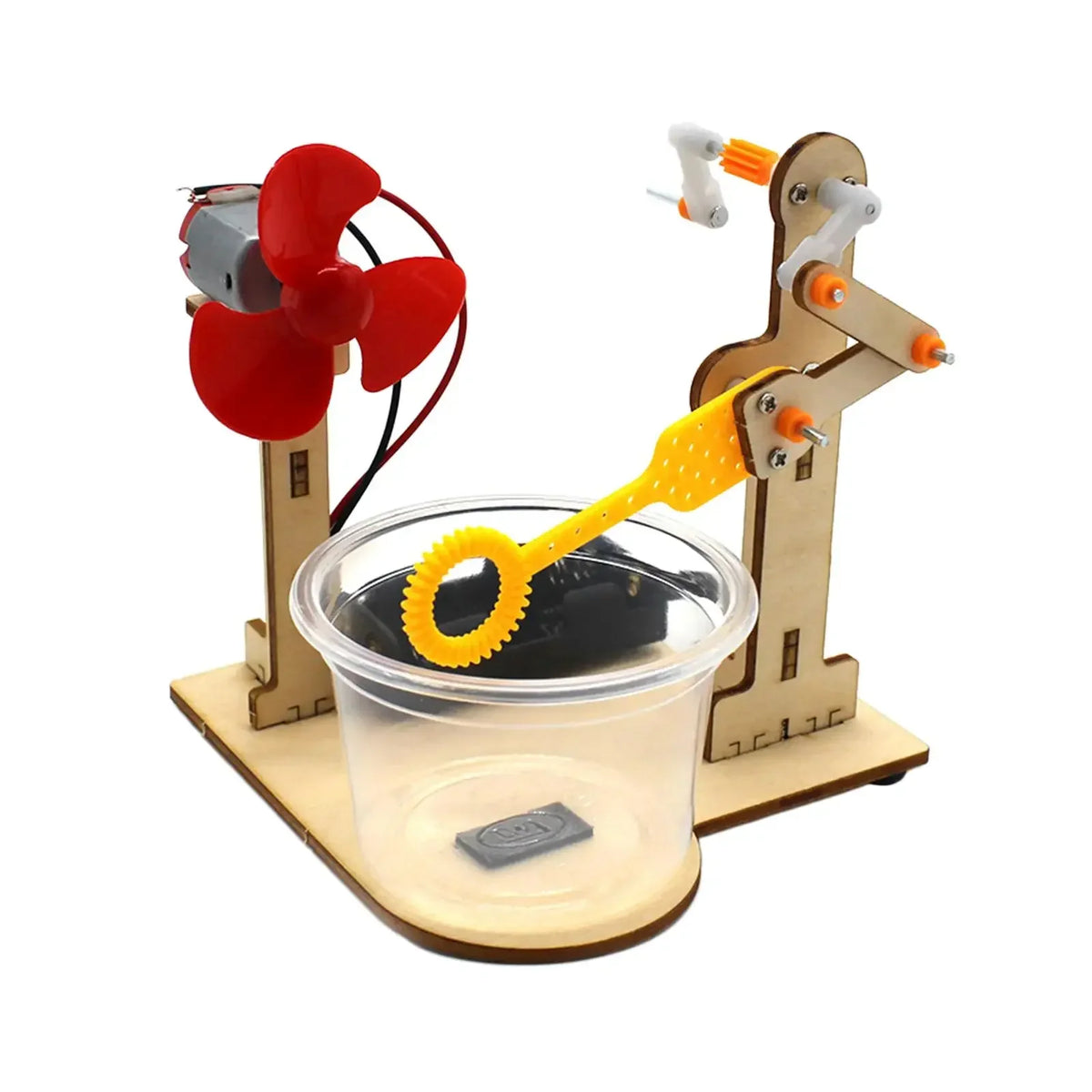 DIY Wooden Science Experiment Kit for Kids Ages 6-12 – STEM Bubble Machine Educational Toy