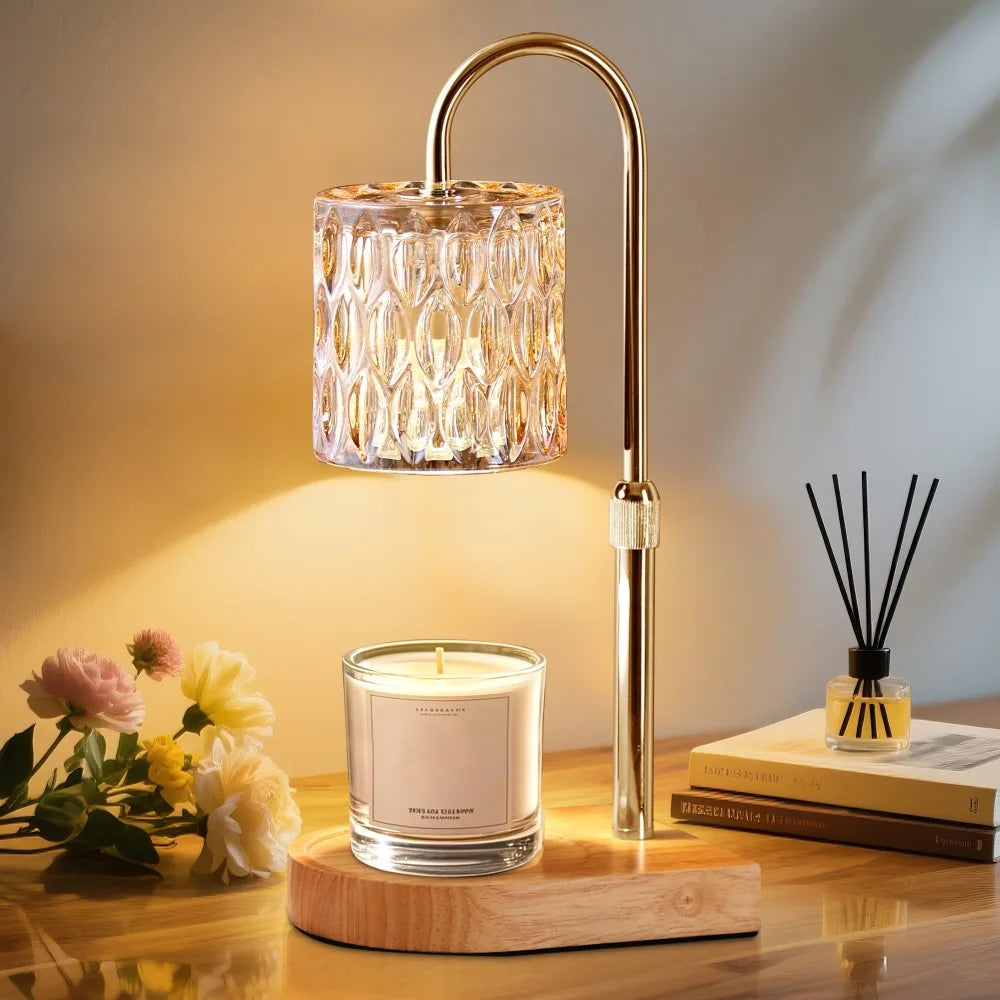 Candle Warmer Lamp with Timer, Dimmer & 2 Bulbs, Adjustable