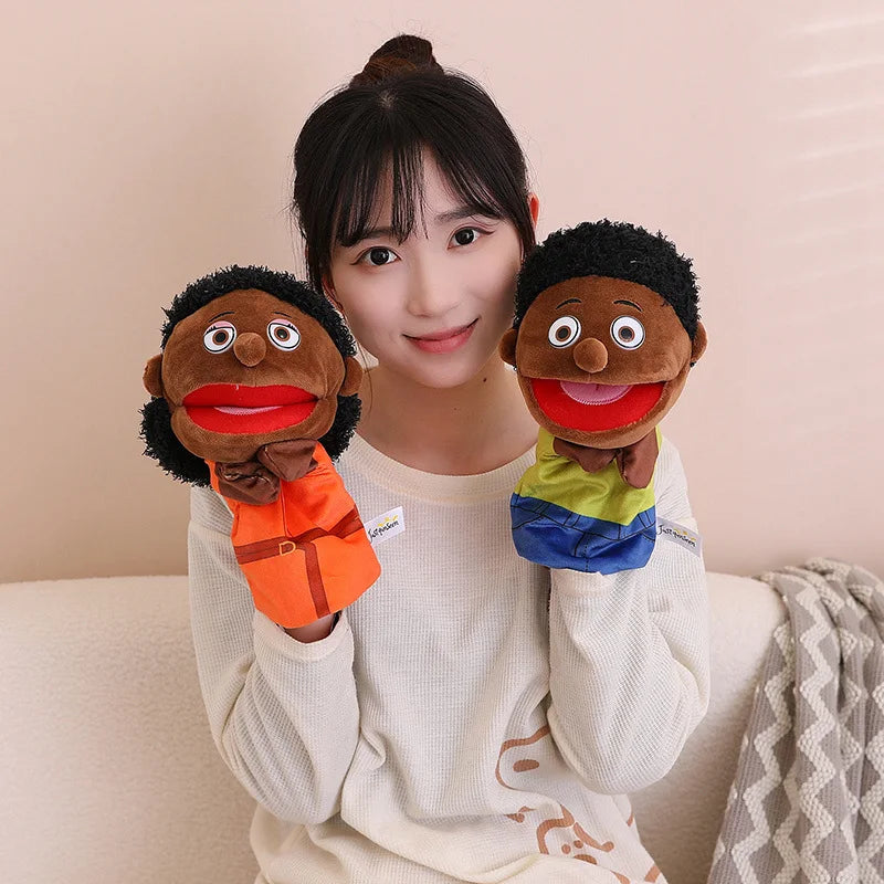28-33cm Kids Plush Finger and Hand Puppets, Role Play Bedtime Story Toys for Boys and Girls