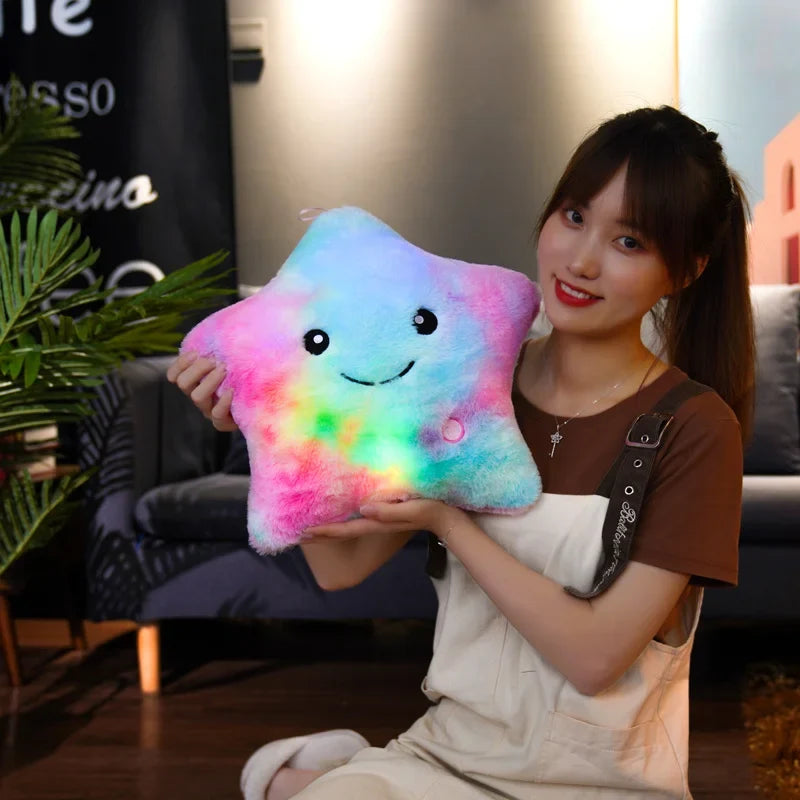 Luminous Star Plush Pillow 24x22cm (9.4x8.7 Inches) LED Light