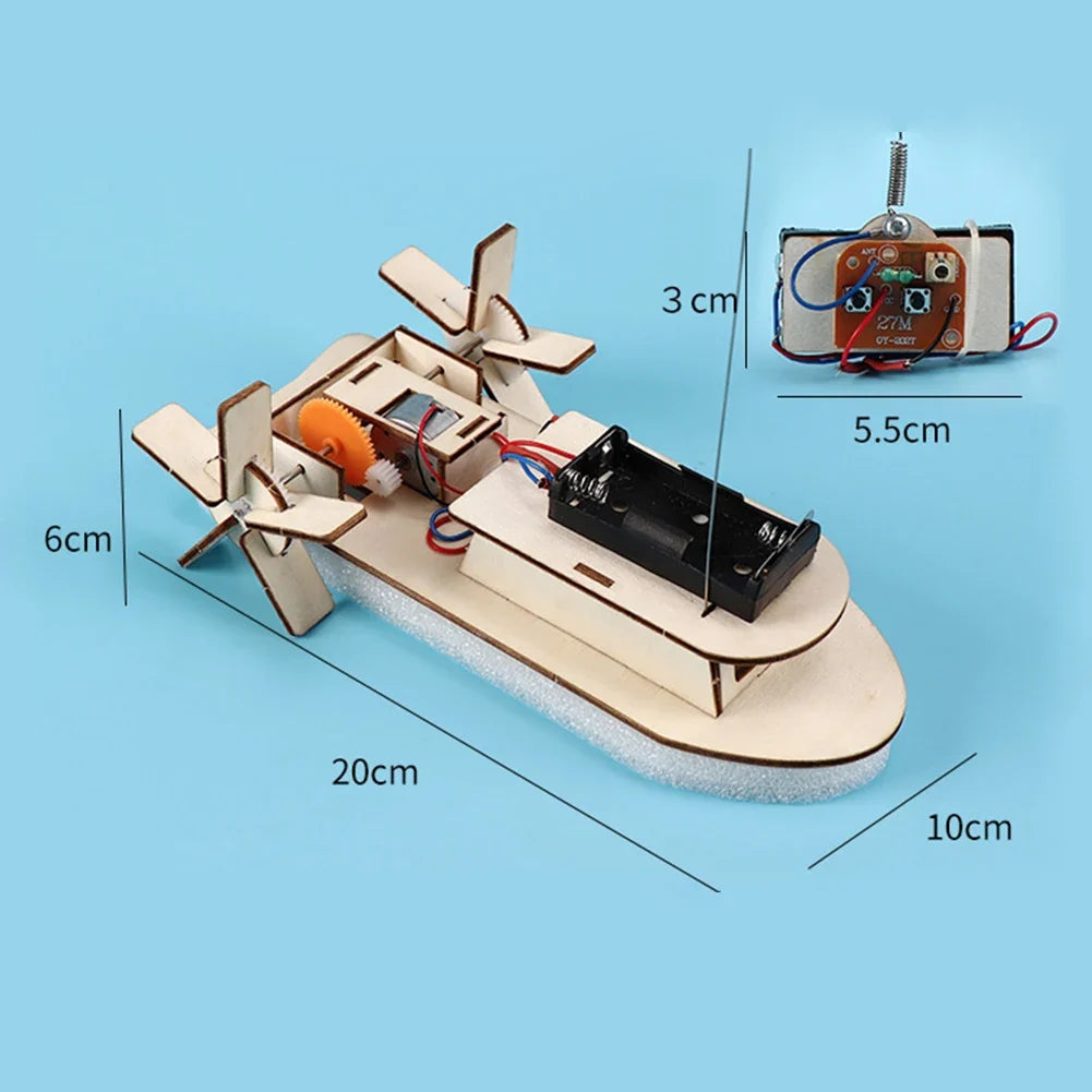DIY STEM Projects Kit for Kids – 3D Wooden Car and Boat Model Puzzle