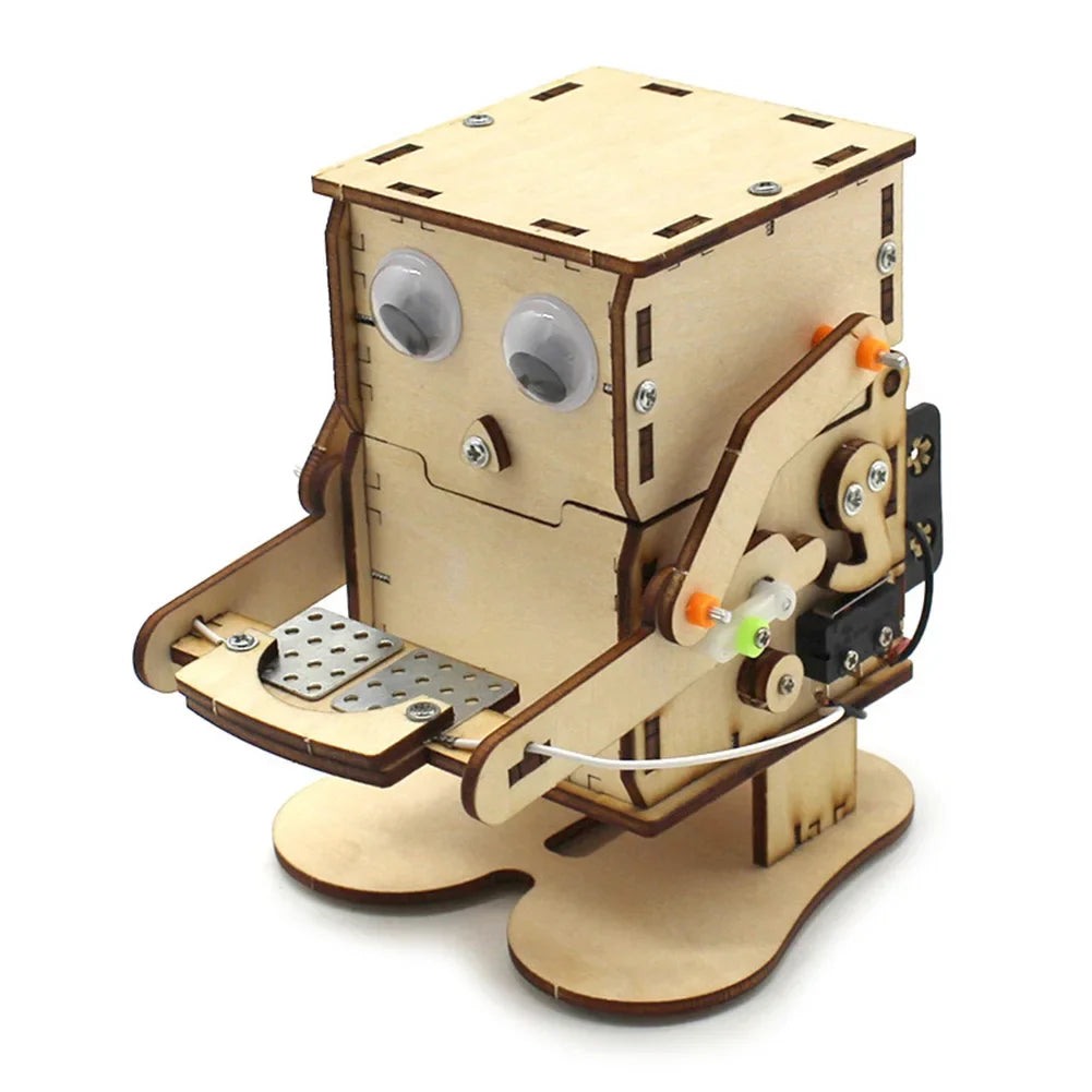 Robot Eating Coin DIY Model - STEM Education Toy Kit for Kids, Science Learning Project