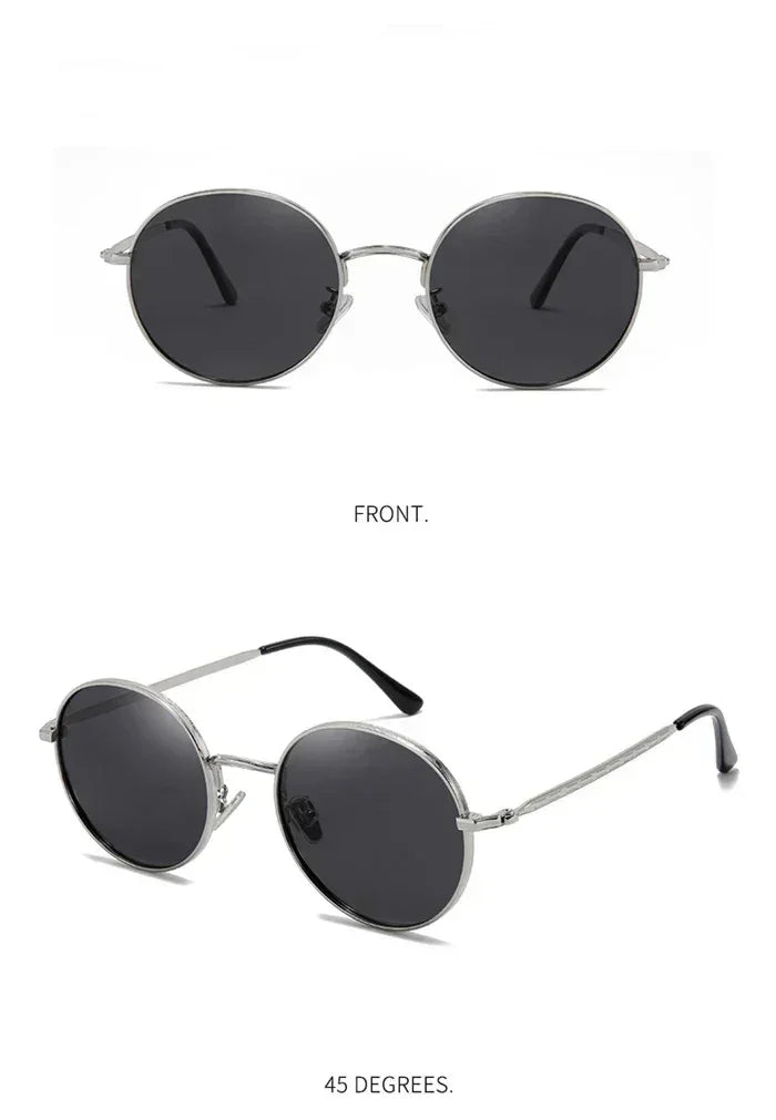 Steampunk Round Polarized Sunglasses With Prescription Women Men UV400 Anti-glare Myopia Sun Glasses Power 0 -0.5 -0.75 To -6.0