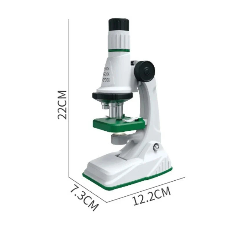 Kids Microscope Kit with LED – 200x, 600x, 1200x Biological Science Toy
