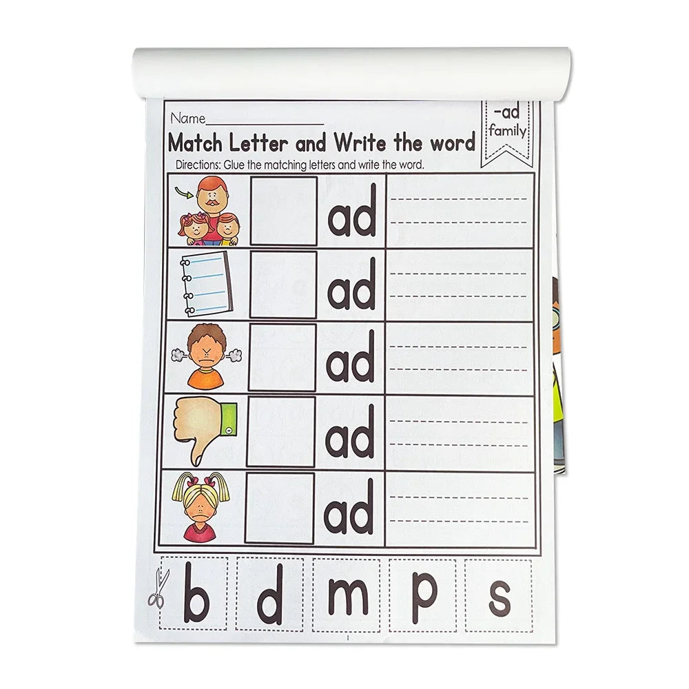 English CVC Words Phonics Workbook – Language Arts Skills Book for Kids (2 Books)