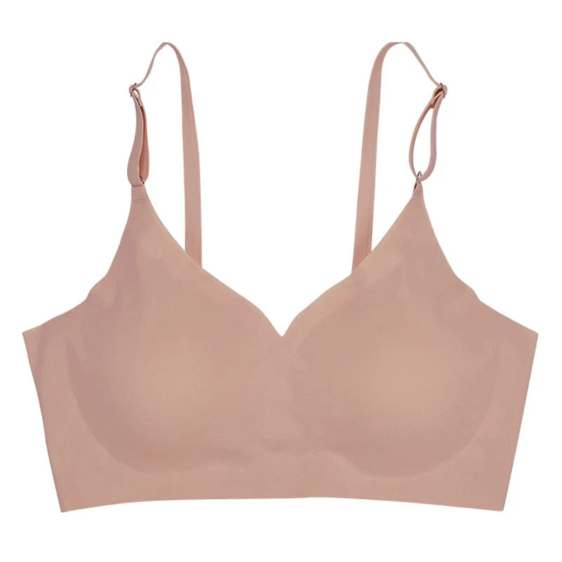 CINOON Seamless Bras for Woman Push Up Underwear Sleep Removable Padded Bralette One Piece Brassiere Wireless Comfort Intimate