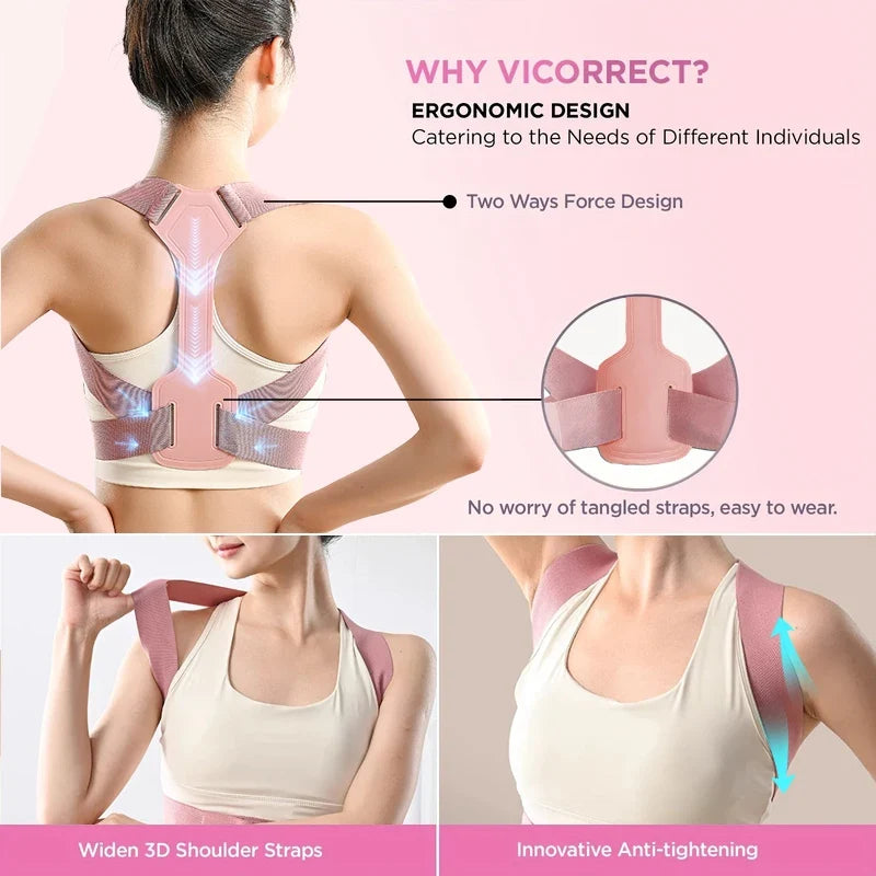 Invisibility Breathable Posture Corrector Belt Adjustable Rectify Posture Back Support Belt Back Neck Brace Posture Training