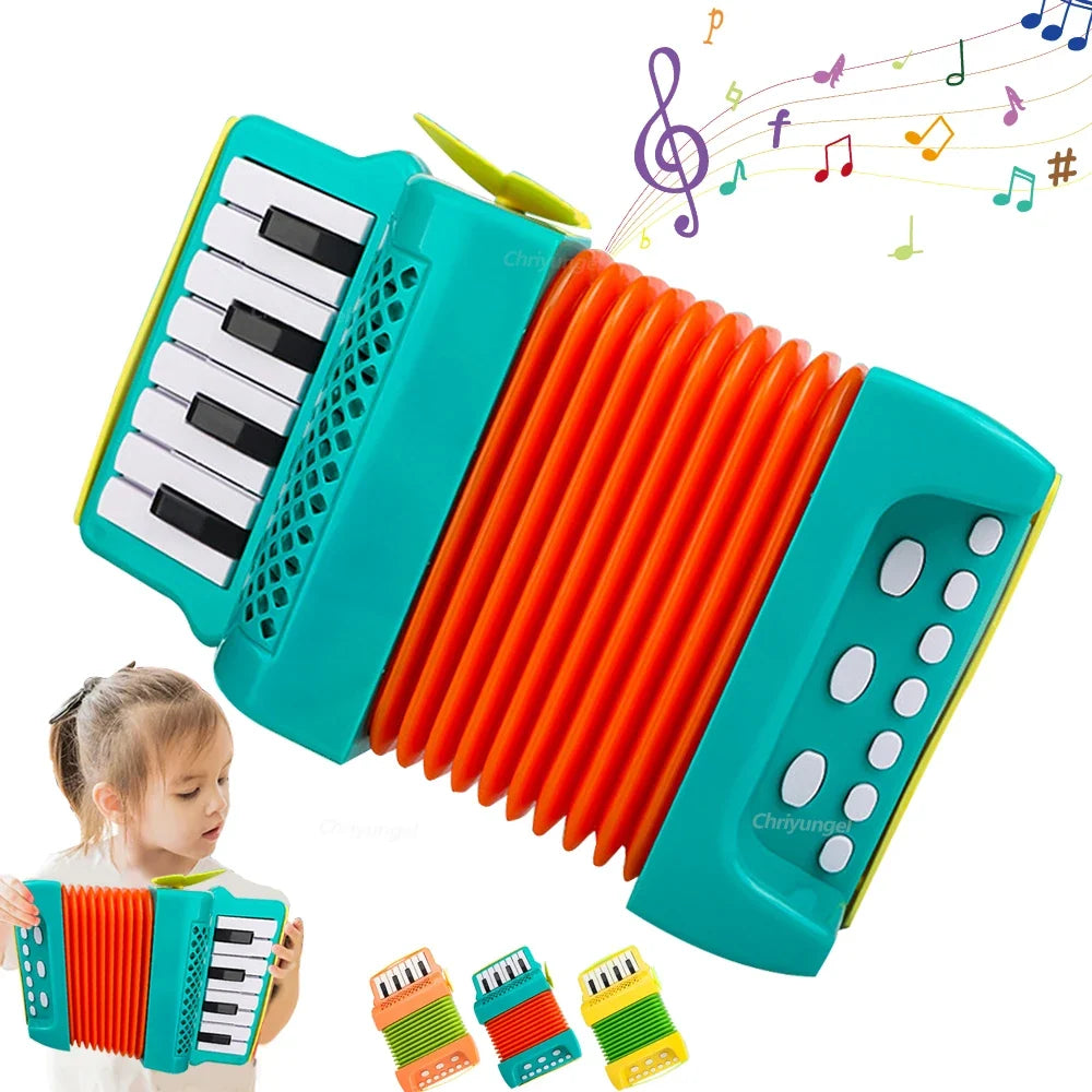 Kids Accordion Musical Toy — Portable Battery-Operated Piano Accordion for Toddlers & Preschoolers, Educational Gift