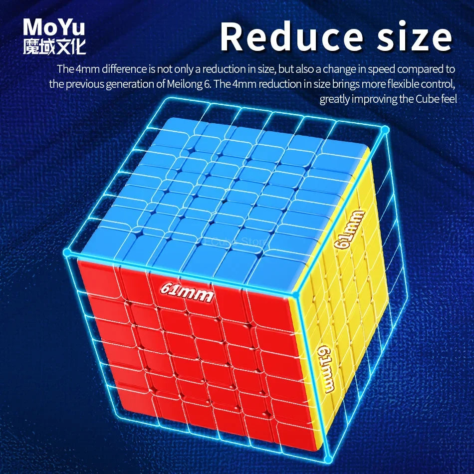Magnetic 6x6 Speed Cube Stickerless