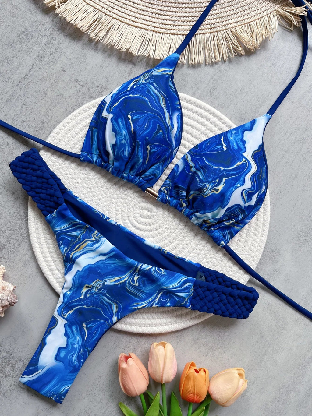 RUOTONSEPT Print Halter Mini Thong High Cut Bikini Female Swimsuit Women Swimwear Two-pieces Bikini set Bather Bathing Suit Swim