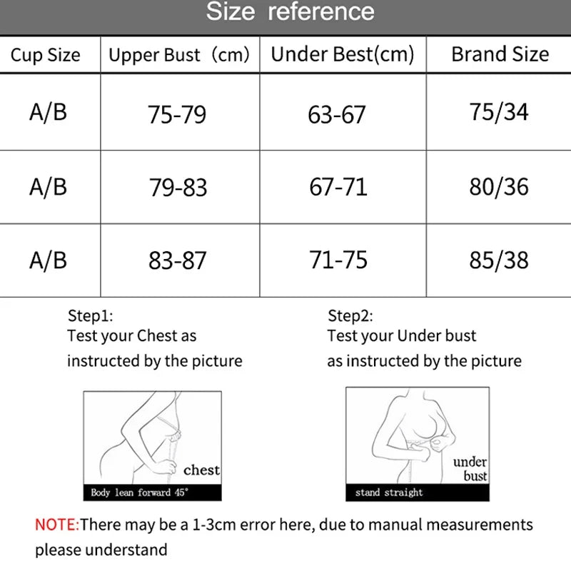 Women's Sexy Cotton Gathered Bra Deep V Underwire Ladied  Brassiere Push Up Lingerie Solid Bras Backless Intimate Underwear