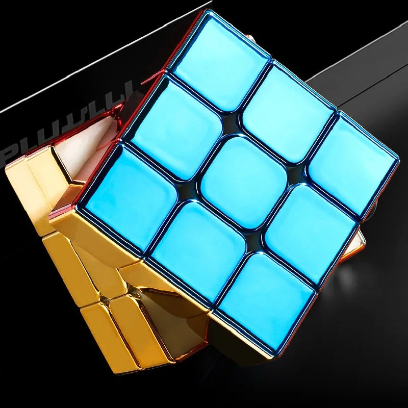 Gold Metallic Magnetic 3x3 Cube