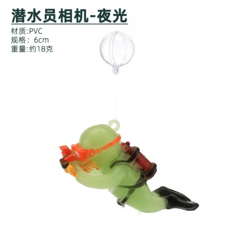 Glow-in-the-Dark Mini Diver Aquarium Ornament