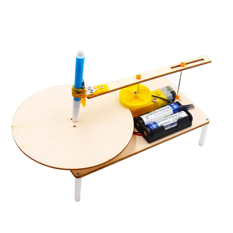DIY Wooden Electric Plotter Drawing Robot - STEM Science Electronics Kit, Automatic Painting Experiment Toy for Kids