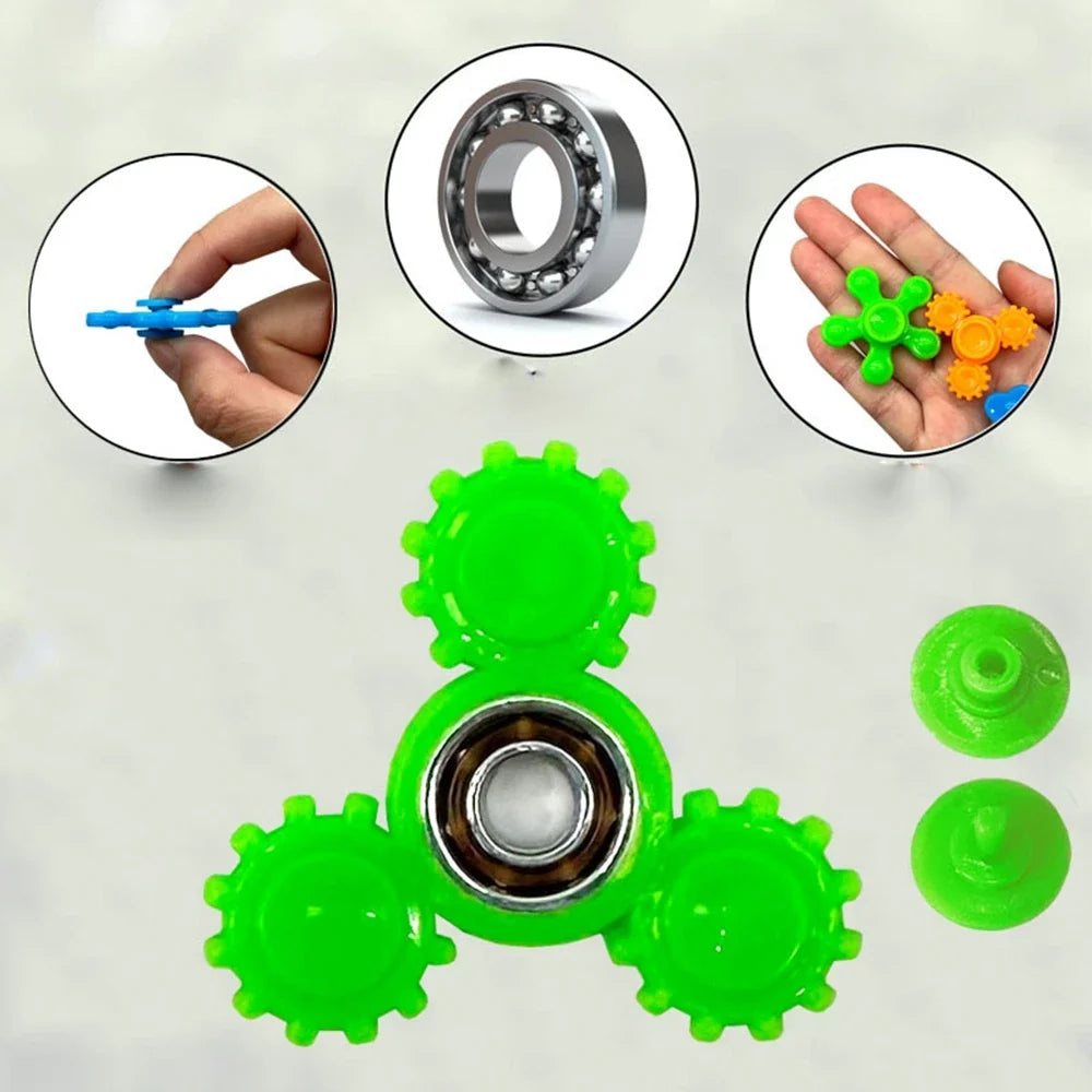 Mini Finger Gyro Fidget Spinners – Bulk Sensory Toy Set