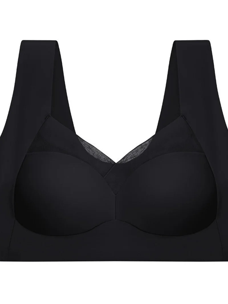 Woman Top Bra Sexy Push Up Bra Seamless Ice Silk Underwear Women Unwired Ring Sleep Lingerie Fitness Sports Bralette Invisible