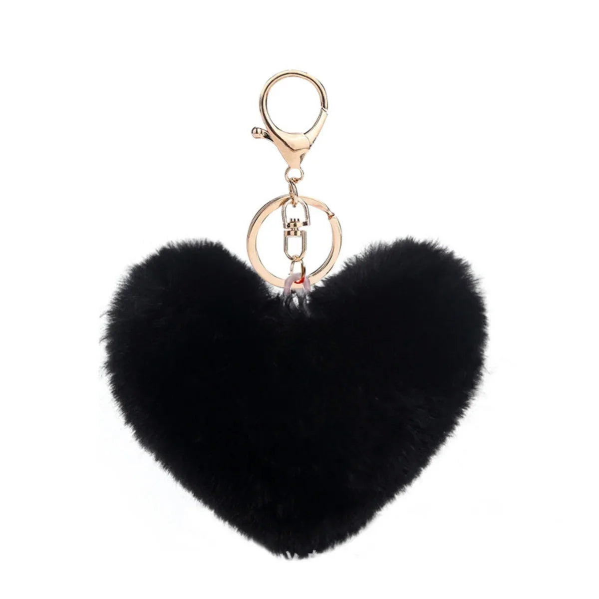 Heart Plush Pom Pom Keychain Fashion Bag Charm