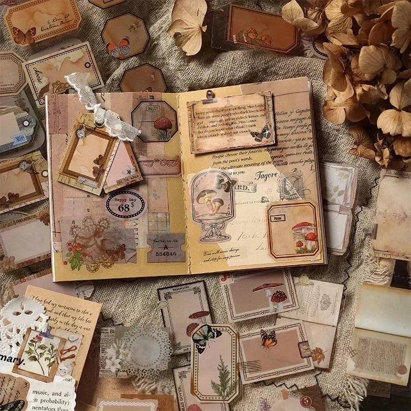 Retro Nature Decorative Stickers for Scrapbook