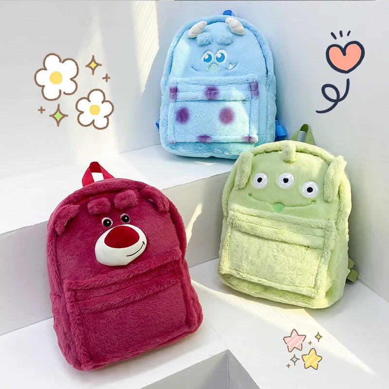 Bear & Alien Plush Backpack